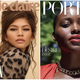 (l) Zendaya on the September cover of Marie Claire; (r) Lupita Nyong’o for the September print edition of Porter magazine